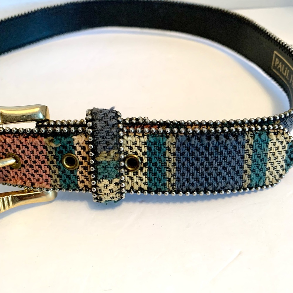 Vintage Multicolor Belt S M Designer Paul Harris - Picture 4 of 10